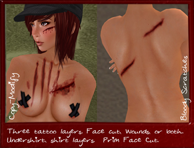 ++Randomocity++  Bloody Cuts. Face Cut. Injury. Unisex!