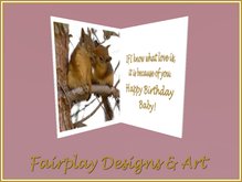 ~FDA~ Because of You Happy Birthday Greeting Card~