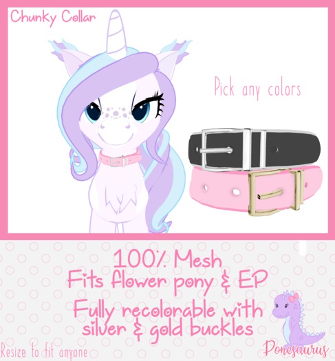 {Ponesaurus} Chunky Collar Pack