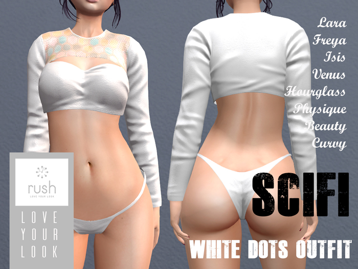 SciFi WHITE Dots Outfit