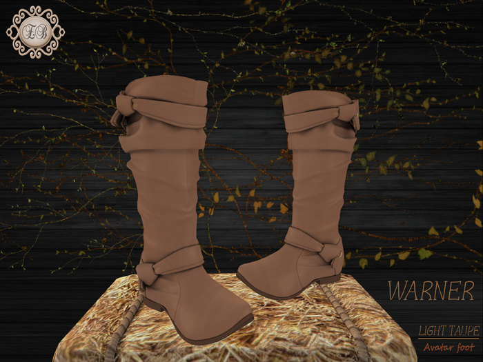 .:Ecce Bellus:. Warner Light Taupe Boot Maitreya and other mesh bodies