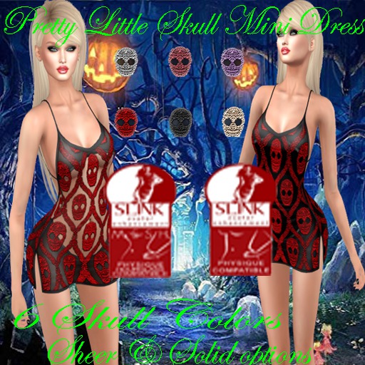 YGTL - SLINK -PRETTY LITTLE SKULL MINI DRESS SAC