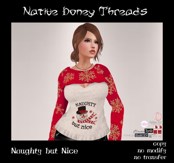 !NHT - Naughty But Crop Top Sweater