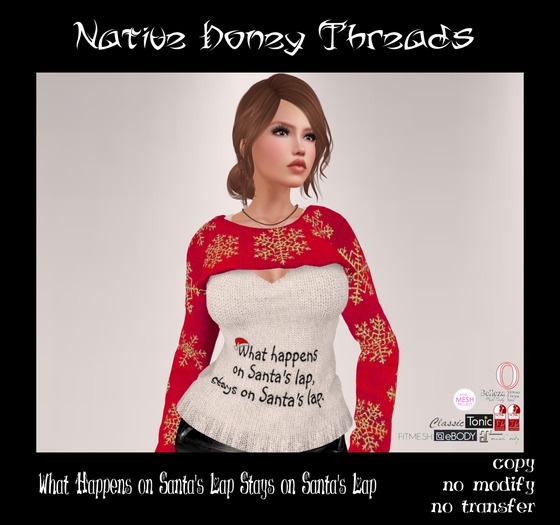 !NHT - Santa's Lap Crop Top Sweater