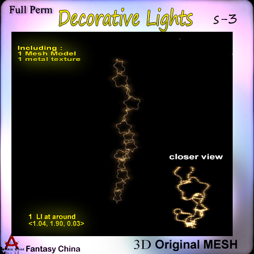 Full Perm Mesh Decorative Lights s-3 