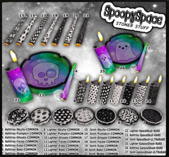 ::Zee Kat:: SpoopySpace Ashtray-GhostsCOMMON