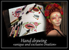 Dia de los muertos hand drawing