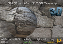 JU Old Stones Wall 017 3D Textures Full Perm