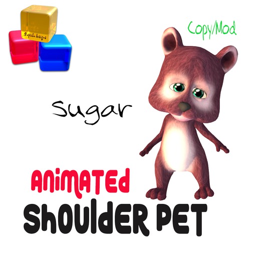 Animated Shoulder Teddy - Sugar
