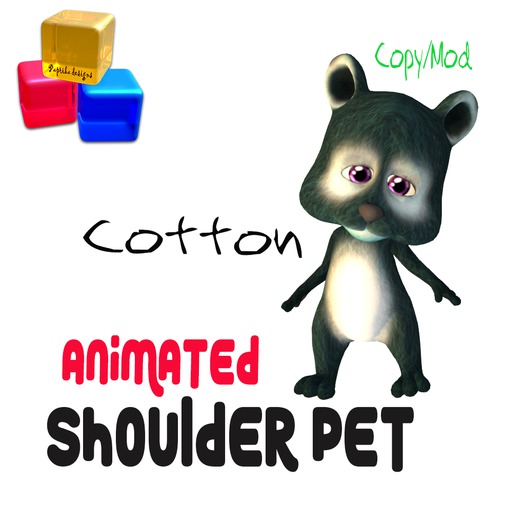 Animated Shoulder Teddy - Cotton