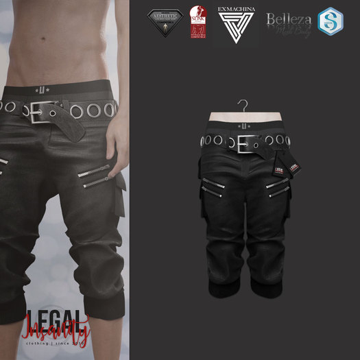 Legal Insanity - Miles shorts black