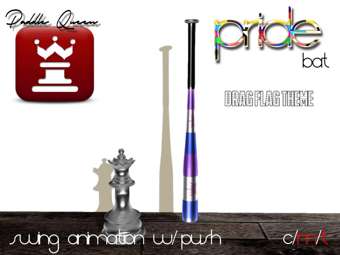 "PQ" Drag Pride Baseball Bat