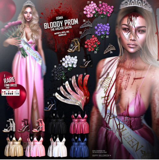OSMIA - Bloody.Prom.Gacha - Maitreya - Ribbon - Pink