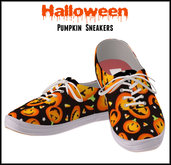 Ken's Canvas HALLOWEEN Sneaker Shoes - (WEAR TO UNPACK) PUMPKIN