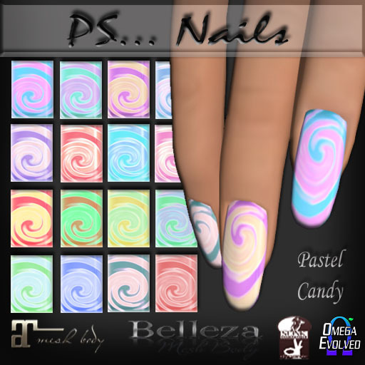 PS...Nails Pastel Candy Applier HUDS(add me)