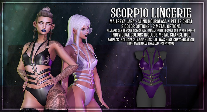 AsteroidBox. Scorpio Lingerie - Blue