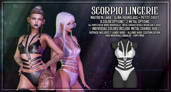 AsteroidBox. Scorpio Lingerie - White