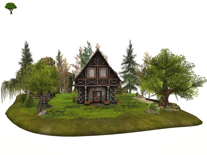 ~ xantes ~ Medieval House Fortuna w. Landscaping (BOX)