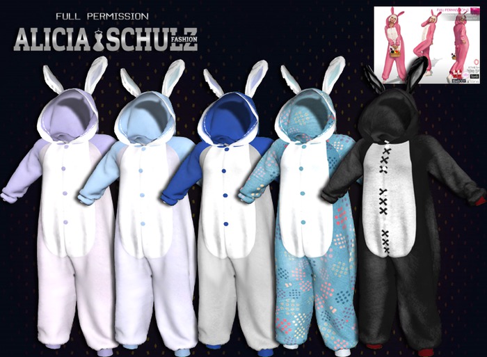 [Alicia Schulz] Texture for MI962264 Ladies Rabbit Costume FITMESH set 2