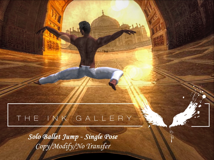 Ink Gallery Solo Ballet Jump - Single Pose