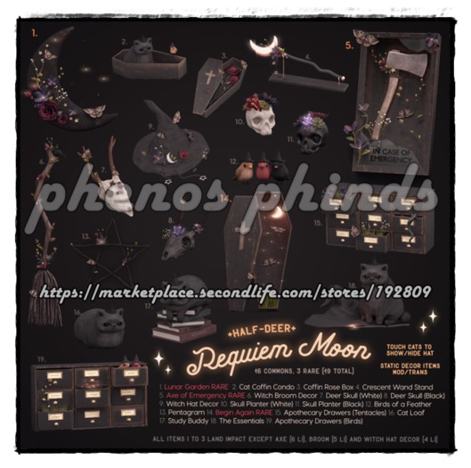 +Half-Deer+ Requiem Moon - Deer Skull (White)