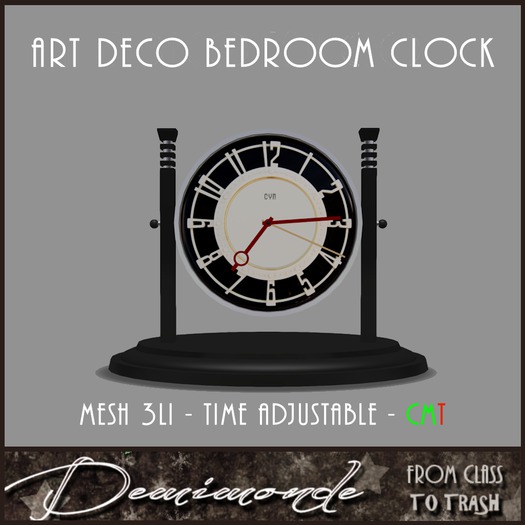 [CYN] Art Deco Bedroom Clock