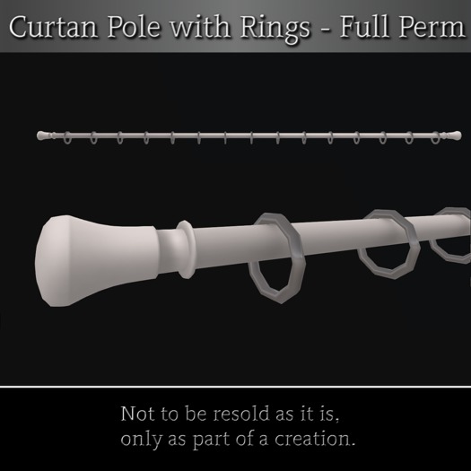 Curtain Pole with Rings - Full Perm (box)