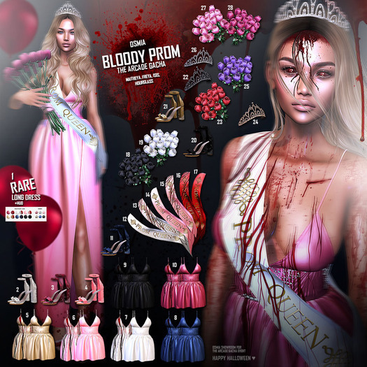 OSMIA - Bloody.Prom.Gacha - Maitreya - LongDress - RARE