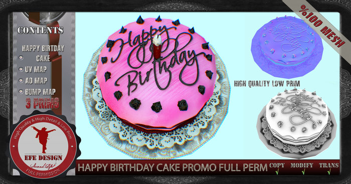Happy Birthday Cake Promo Full Permission EFE DESIGN