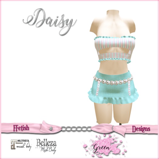 FETISH FASHION-DAISY-GREEN (Maitreya, Belleza)
