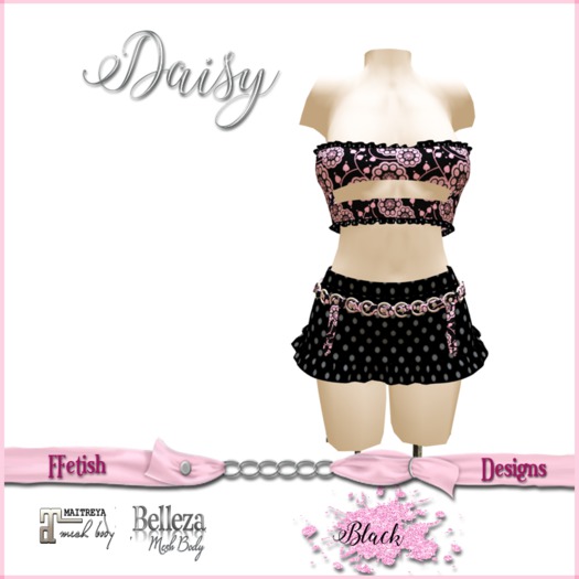 FETISH FASHION-DAISY BLACK (Maitreya, Belleza)