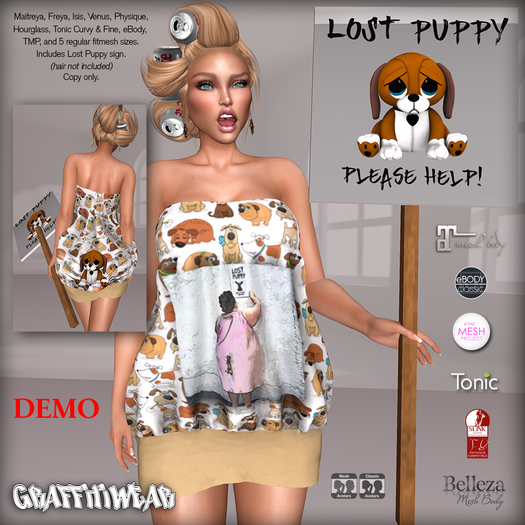 Graffitiwear Lost Puppy Costume DEMO