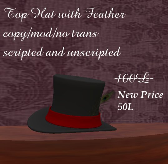 Top Hat B/R feather [boxed]