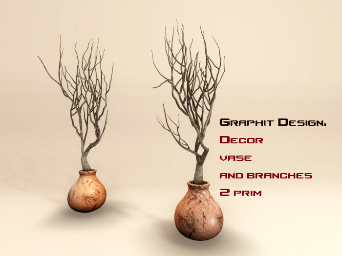 Graphit Design. Decor, vase and branches