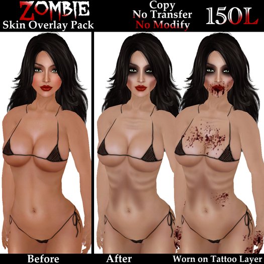Short & Sweet Zombie Skin Overlay Pack