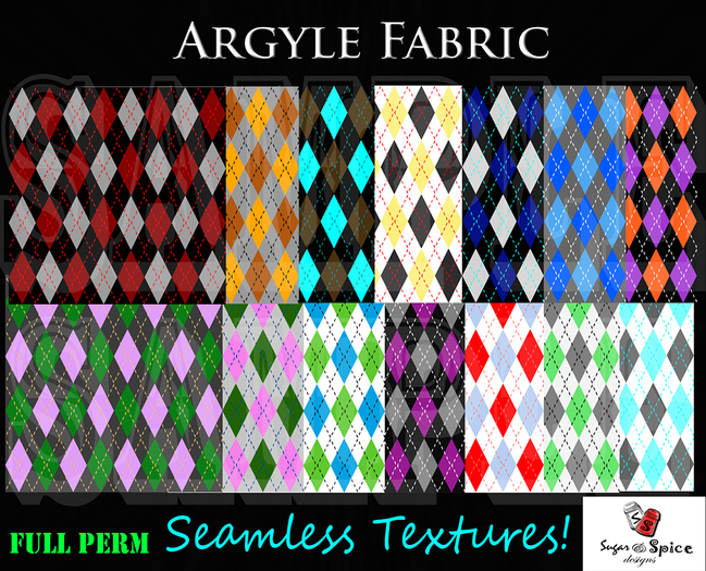 Argyle Fabric by Sugar & Spice Designs