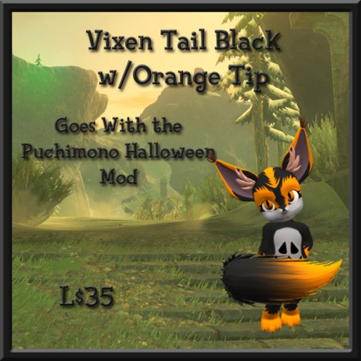 Vixen Tail Texture Applier - Black w/Orange Tip