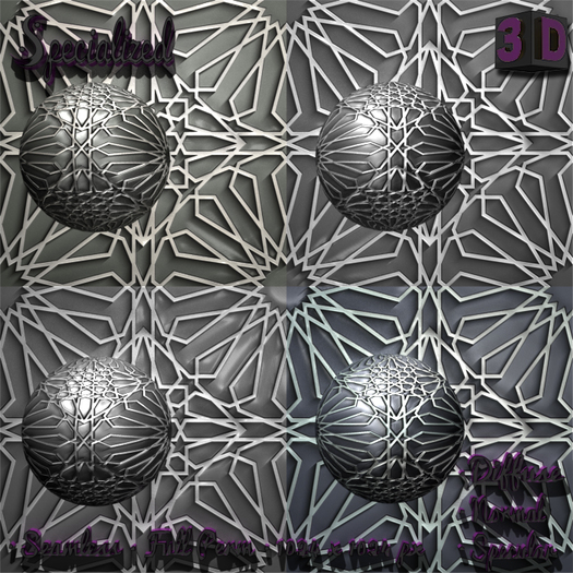 Specialized Textures Full Perms 3D Pack Multicolor Geometric