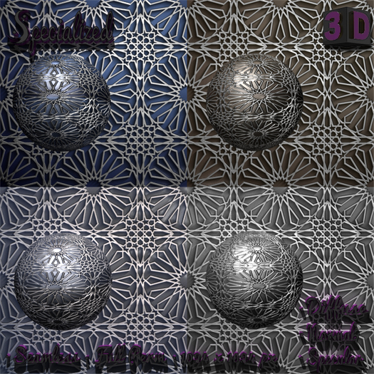 Specialized Textures Full Perms 3D Pack Multicolor Geometric