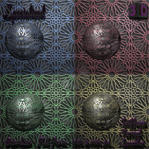 Specialized Textures Full Perms 3D Pack Multicolor Geometric