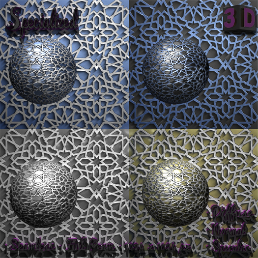 Specialized Textures Full Perms 3D Pack Multicolor Geometric