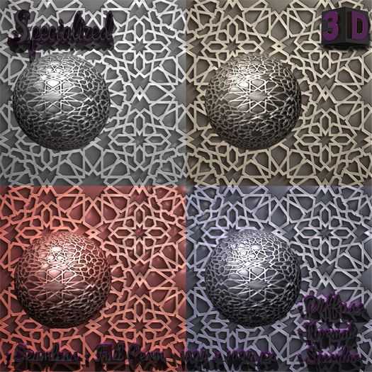 Specialized Textures Full Perms 3D Pack Multicolor Geometric