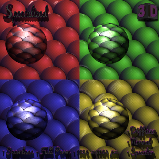 Specialized Textures Full Perms 3D Pack Multicolor geometric