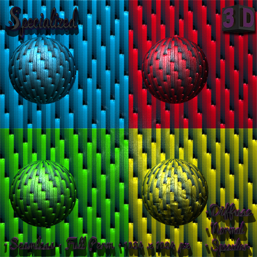 Specialized Textures Full Perms 3D Pack Multicolor Pixel cosmic