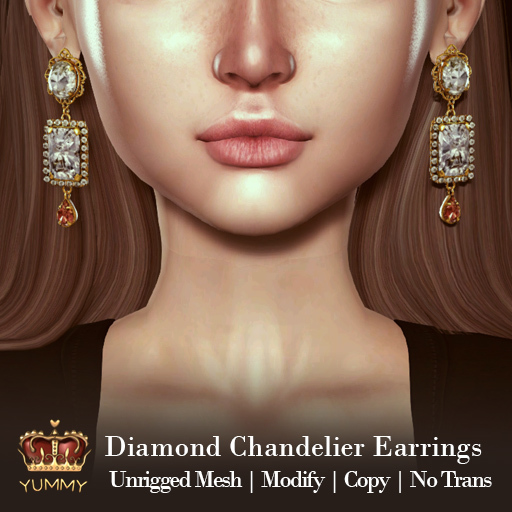 (Yummy) Diamond Chandelier Earrings - Diamond