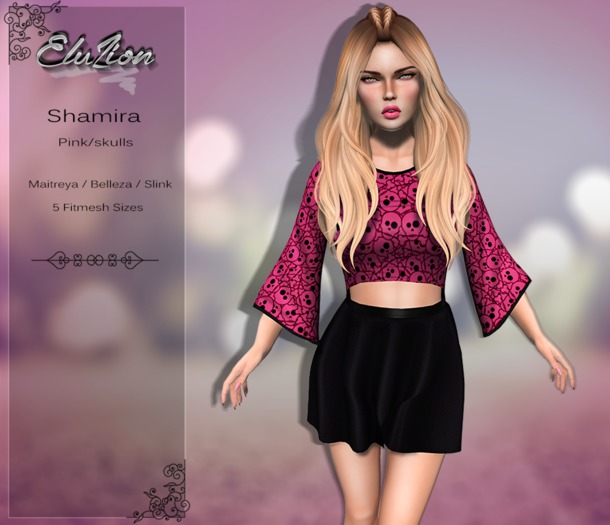 Eluzion * Shamira Skull PINK Dress