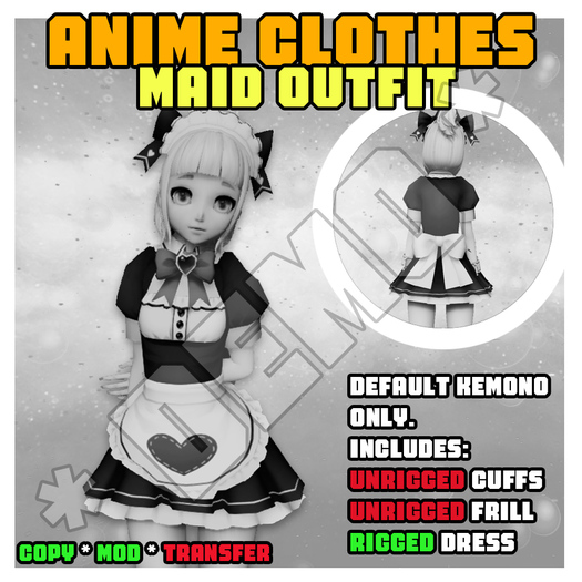 Anime Clothes - Maid Outfit V2 *DEMO*