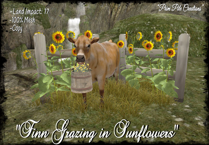 ~PPC~ Finn Grazing in Sunflowers BOXED