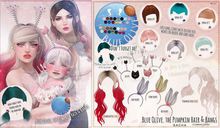 .Blue Olive. the Pumpkin Hair Gacha - Kitty Headband [Rez]