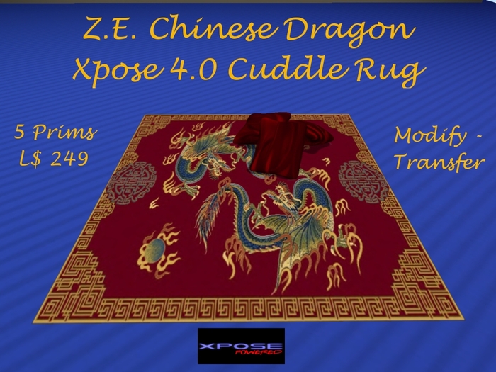 Z.E. Chinese Dragon Cuddle Rug Xpose 4.0